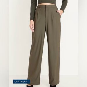 Old Navy Athlesure Women's Sz Large Green High-Waisted SleekTech Trouser Pants
